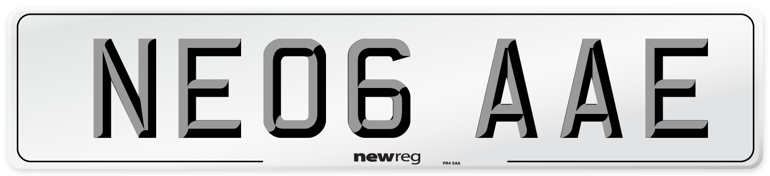 NE06 AAE Number Plate from New Reg